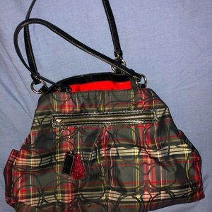 Coach Gabby Tartan Large Shoulder Bag